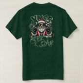 Mannen Basic T-shirt Santa Claus Rock Star T-shirt (Design achterkant)