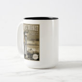 Mannen Basic T-Shirt Tweekleurige Koffiemok (Voorkant links)