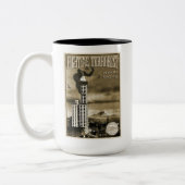 Mannen Basic T-Shirt Tweekleurige Koffiemok (Links)