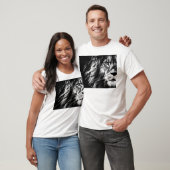 Mannen Basic T-Shirts Modern Elegant Lion Face (Unisex)