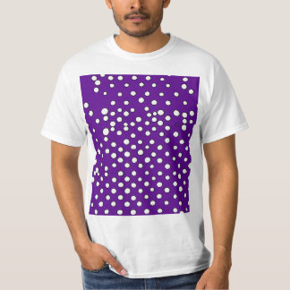 Mannen Basic T-Shpolka dot patroon paarse T-shirt