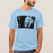 Mannen Basic TShirts Pop Art Lion Face Light Blue (Voorkant)