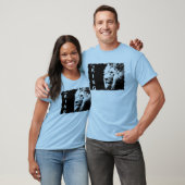 Mannen Basic TShirts Pop Art Lion Face Light Blue (Unisex)