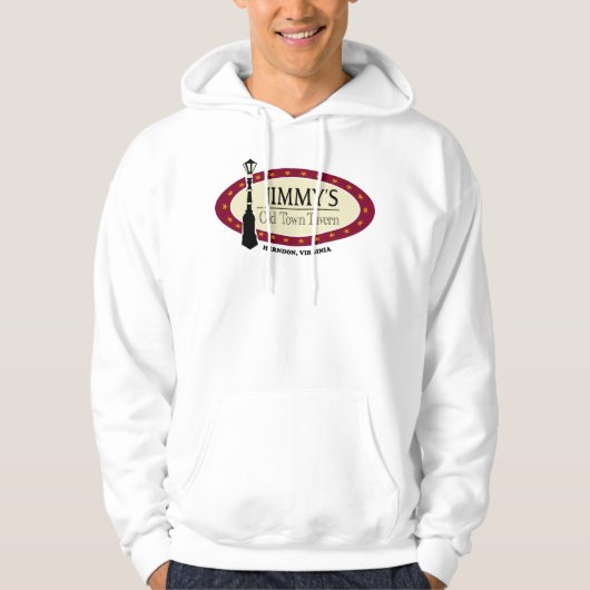 Mannen Basic White Hooded Sweatshirt JOTT Logo (Voorkant)