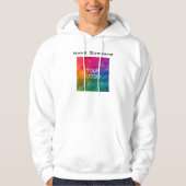 Mannen Basic White Hoodie Business Logo Front (Voorkant)