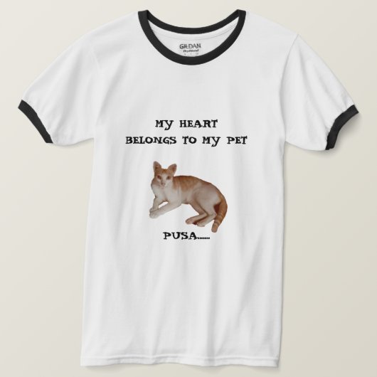 Mannen-basis Ringer T-shirt met contrasterende ket (Design voorkant)