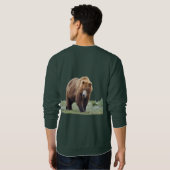 Mannen Basis Sweatshirt met grizzly beren (Achterkant volledig)