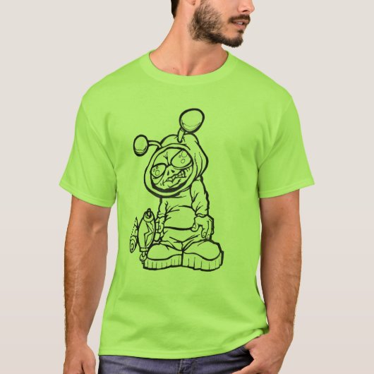 Mannen-basis T-shirt ATL ALIENS !!! (Voorkant)