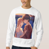 Mannen-basis T-shirt bedrukt paar (Voorkant)