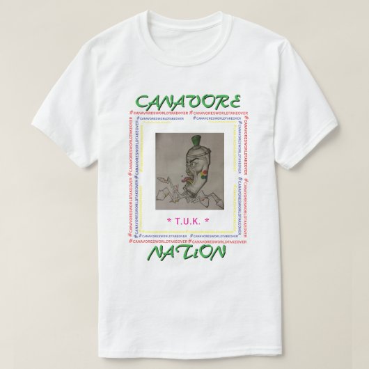 Mannen basis T-shirt ~ CANAVORE NATION (Design voorkant)