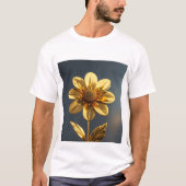 Mannen-basis T-shirt printerbloem (Voorkant)
