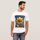 Mannen-basis T-shirt printerbloem (Voorkant volledig)