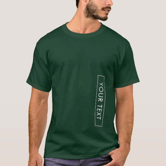 Mannen basisboomstam Trendy Deep Forest Green T-shirt (Voorkant)
