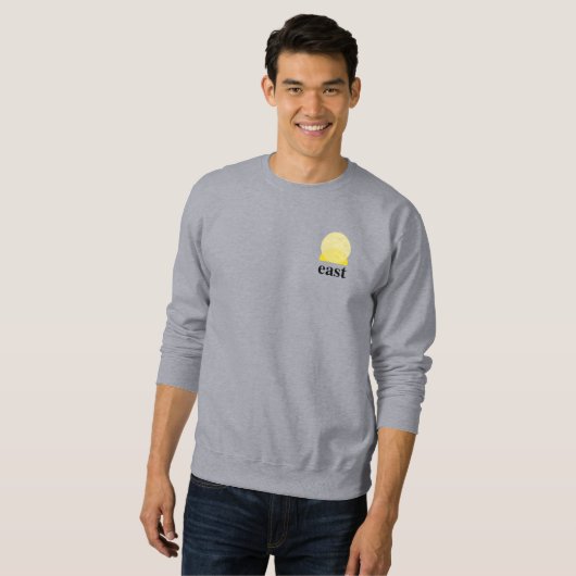 Mannen basisch Sweatshirt in grijs (Voorkant volledig)