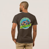 Mannen basislakkanvas (bruin) t-shirt (Achterkant volledig)