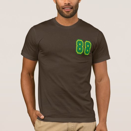 Mannen basislakkanvas (bruin) t-shirt (Voorkant)