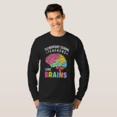 Mannen basisleraar liefde hersenen school t-shirt (Voorkant volledig)