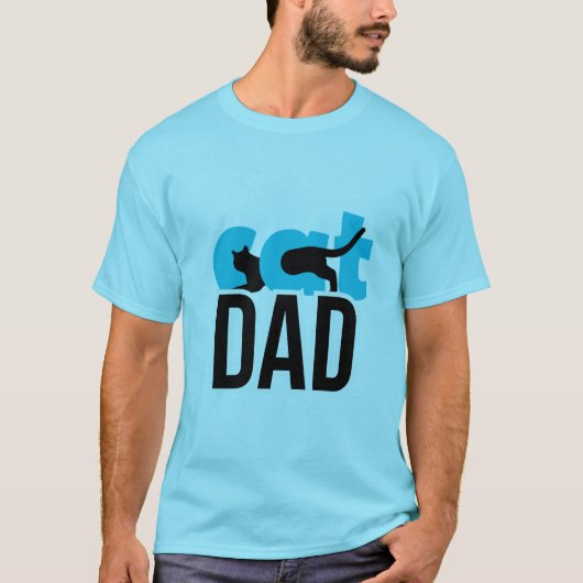 Mannen-basisshirt Cat Dad | Cadeaus en app opschon T-shirt (Voorkant)