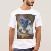 Mannen-basisshirt met dierendesign t-shirt (Voorkant)