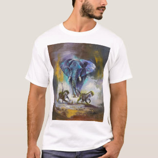 Mannen-basisshirt met dierendesign t-shirt