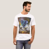 Mannen-basisshirt met dierendesign t-shirt (Voorkant volledig)