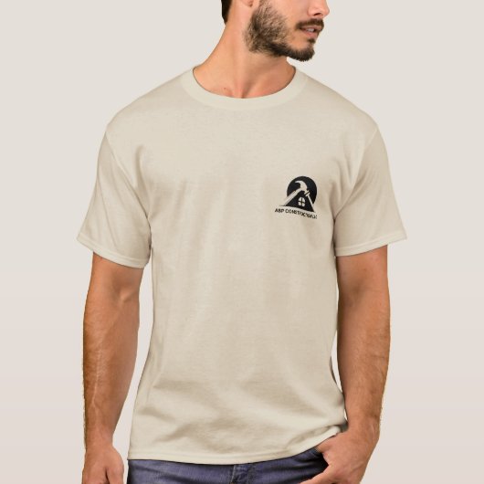Mannen Basisversie ABP Construction logo T-Shirt (Voorkant)