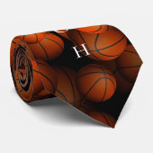 Mannen-basketbal patterde stropdas voor coach (Opgerold)