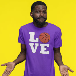 Mannen Basketball LOVE Basketball Player of Coach T-shirt