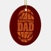 Mannen Basketball Pap Vaderdag voor Basketball Keramisch Ornament (Rechts)