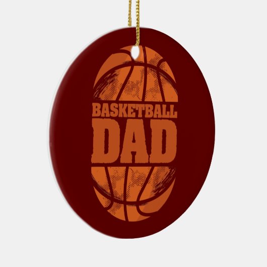 Mannen Basketball Pap Vaderdag voor Basketball Keramisch Ornament (Rechts)