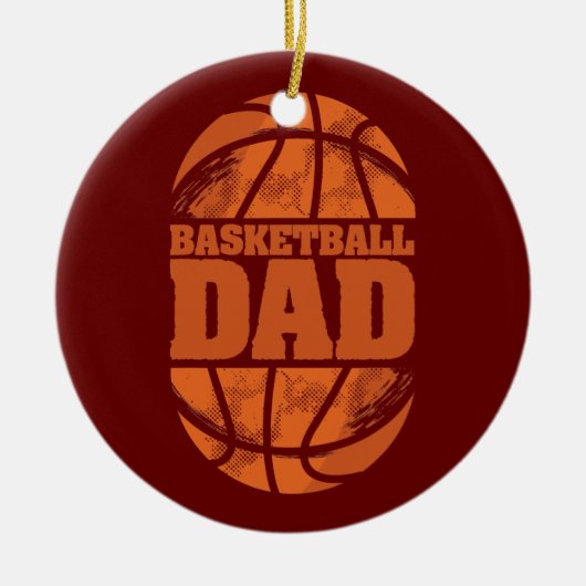 Mannen Basketball Pap Vaderdag voor Basketball Keramisch Ornament (Voorkant)