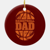 Mannen Basketball Pap Vaderdag voor Basketball Keramisch Ornament (Achterkant)
