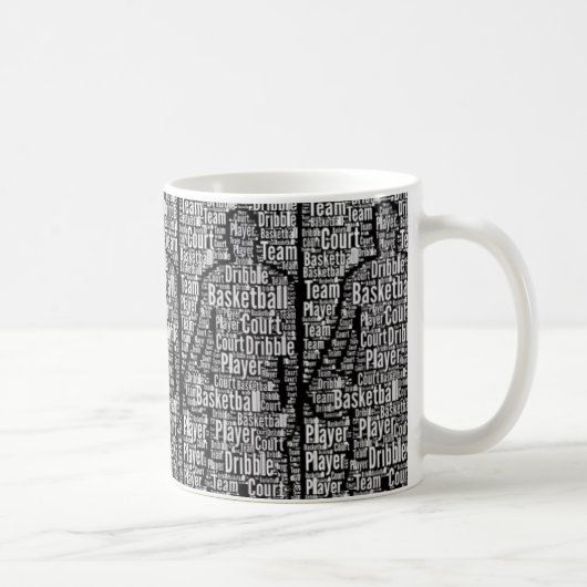 Mannen Basketball Player Graphic Sports Coffee Cup Koffiemok (Rechts)