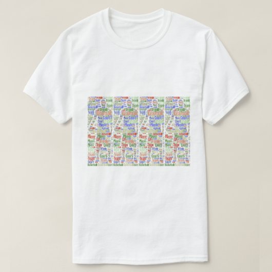 Mannen Basketball Player Graphic Sports Multi-Colo T-shirt (Design voorkant)