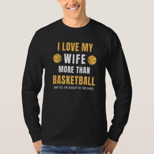 Mannen Basketball Player Husband Coach Fan Basketb T-shirt