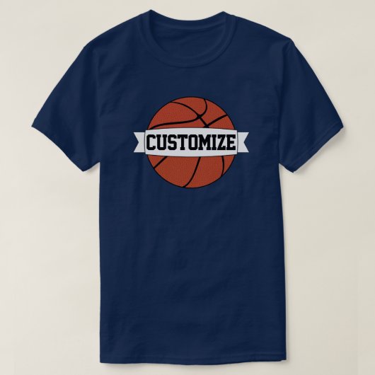 Mannen Basketball Player of Coach Custom Team Name T-shirt (Design voorkant)