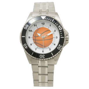 Mannen Basketball RVS Armband Horloge