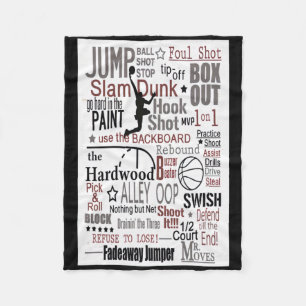 Mannen Basketbalspeler - Basketbal Jump Ball Shot Fleece Deken