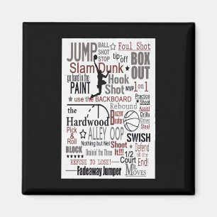 Mannen Basketbalspeler - Basketbal Jump Ball Shot Magneet