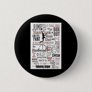 Mannen Basketbalspeler - Basketbal Jump Ball Shot Ronde Button 5,7 Cm