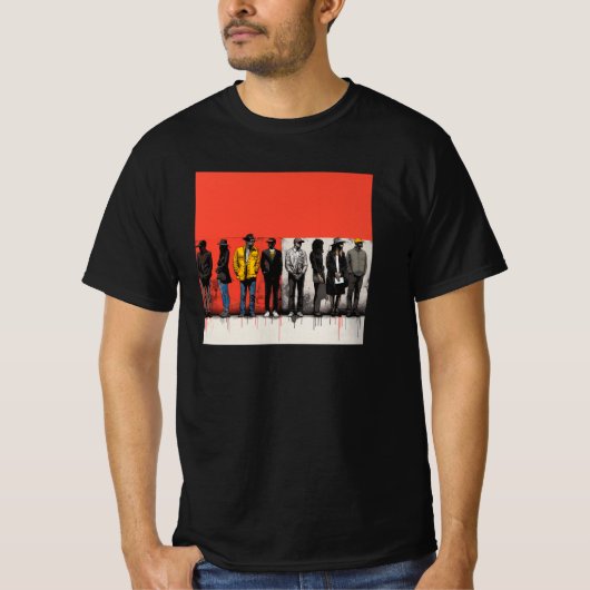Mannen Basquiat-geïnspireerd Art T-shirt (Voorkant)