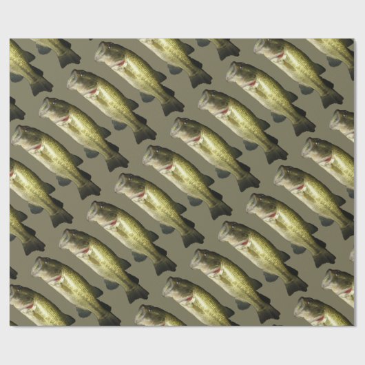 Mannen Bass Fish Cadeaupapier (Vlak)