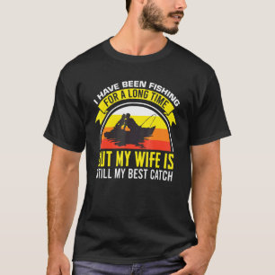 Mannen Bass Fishing Heren - Mijn vrouw is nog stee T-shirt