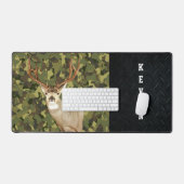 Mannen Bass Vist naam Rustic Sports Hobby Camo Bureaumat (Keyboard & Muis)