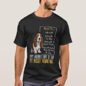 Mannen Basset Hound Papa Gelukkige Vaders Dag De B T-shirt (Voorkant)