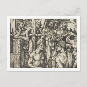 Mannen Bath by Albrecht Durer Briefkaart