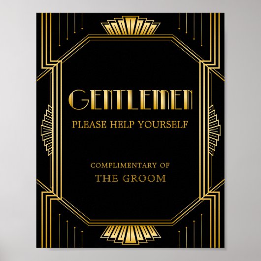 Mannen Bathroom Basket Weddenschap | Gatsby Art De Poster (Voorkant)