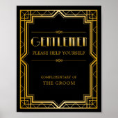 Mannen Bathroom Basket Weddenschap | Gatsby Art De Poster (Voorkant)