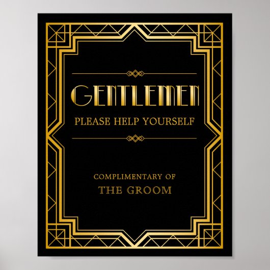 Mannen Bathroom Basket Weddenschap | Gatsby Art De Poster (Voorkant)