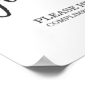 Mannen Bathroom Wedding Sign Gentlemen die Elegant Poster (Hoek)